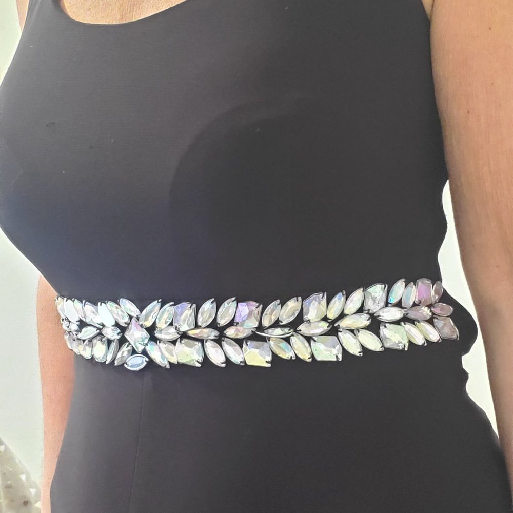 Stunning Open Back Rhinestone Dress - Picture 3 of 16
